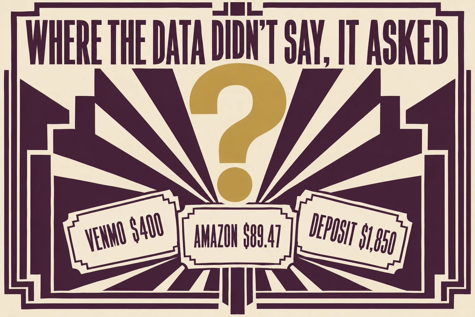 Where the data didn't say, Meta Muse Wonder asked: Venmo $400, Amazon $89.47, deposit $1,850