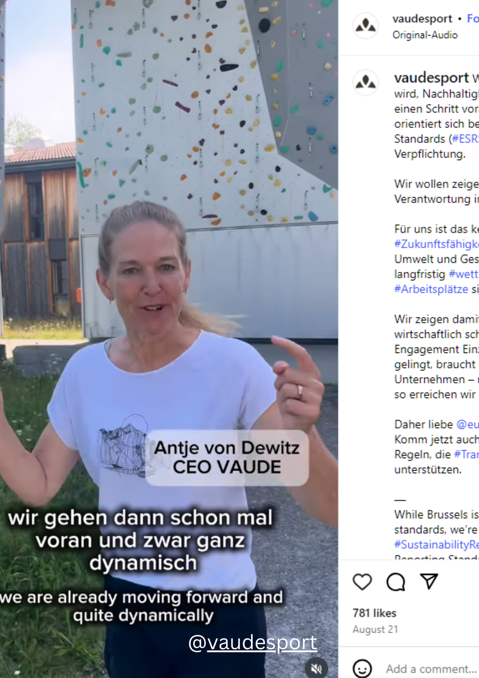 Beispiel aus der Praxis für Social Media Marketing bei nachhaltigen Produkte2