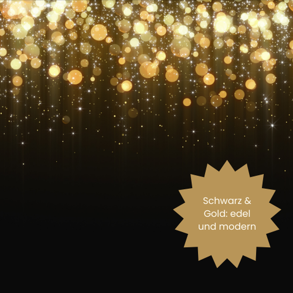 Schwarz und Gold: edel und modern