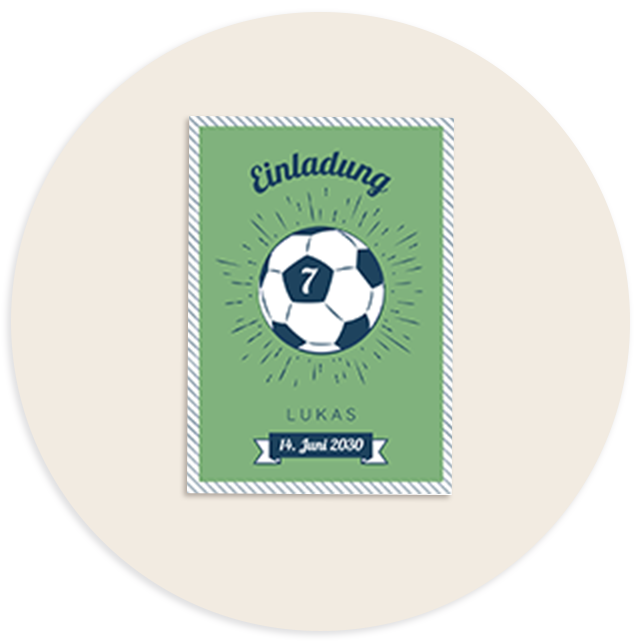 12 Fußball-Einladungskarten Für Kindergeburtstag – Mit UV-Lack, Beschreibbar – Von Edition Colibri