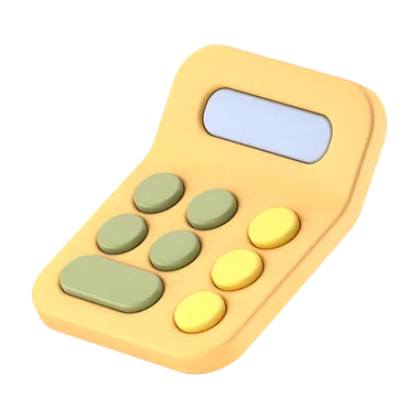 Yellow calculator icon