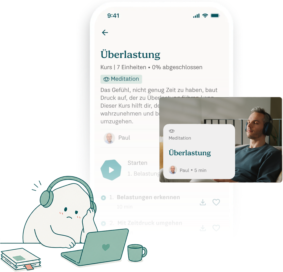 7Mind App mit dem Kurs „Überlastung“