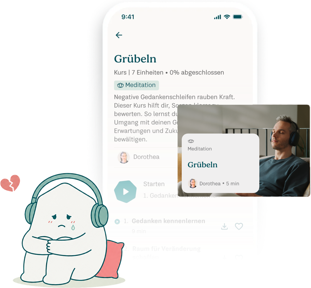 7Mind App mit dem Kurs „Grübeln“