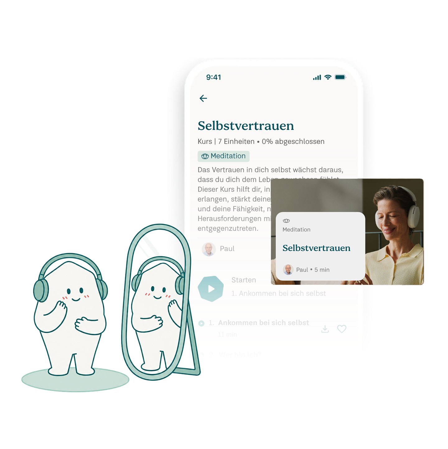7Mind App mit dem Kurs „Selbstvertrauen“