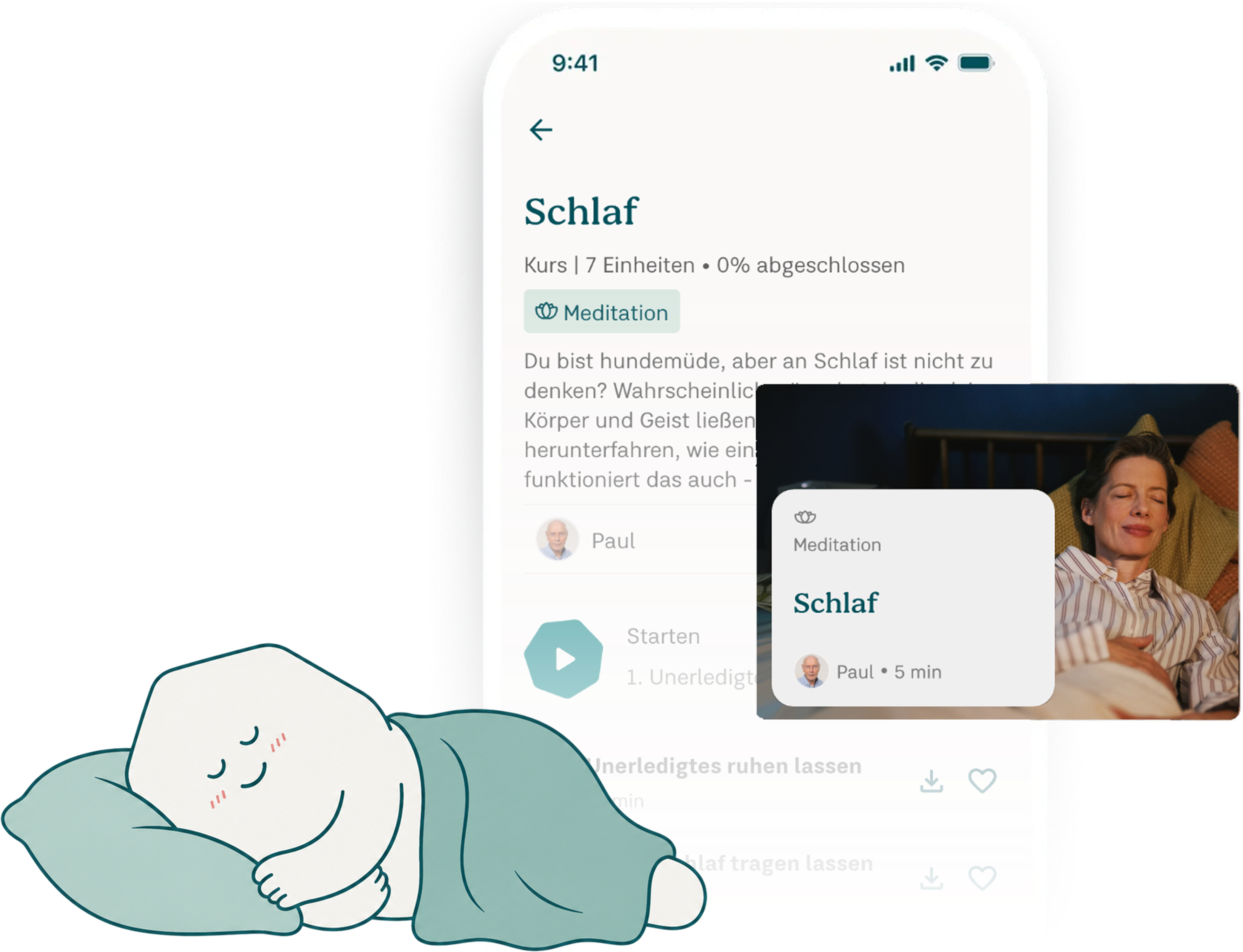 7Mind App mit dem Kurs „Schlaf“