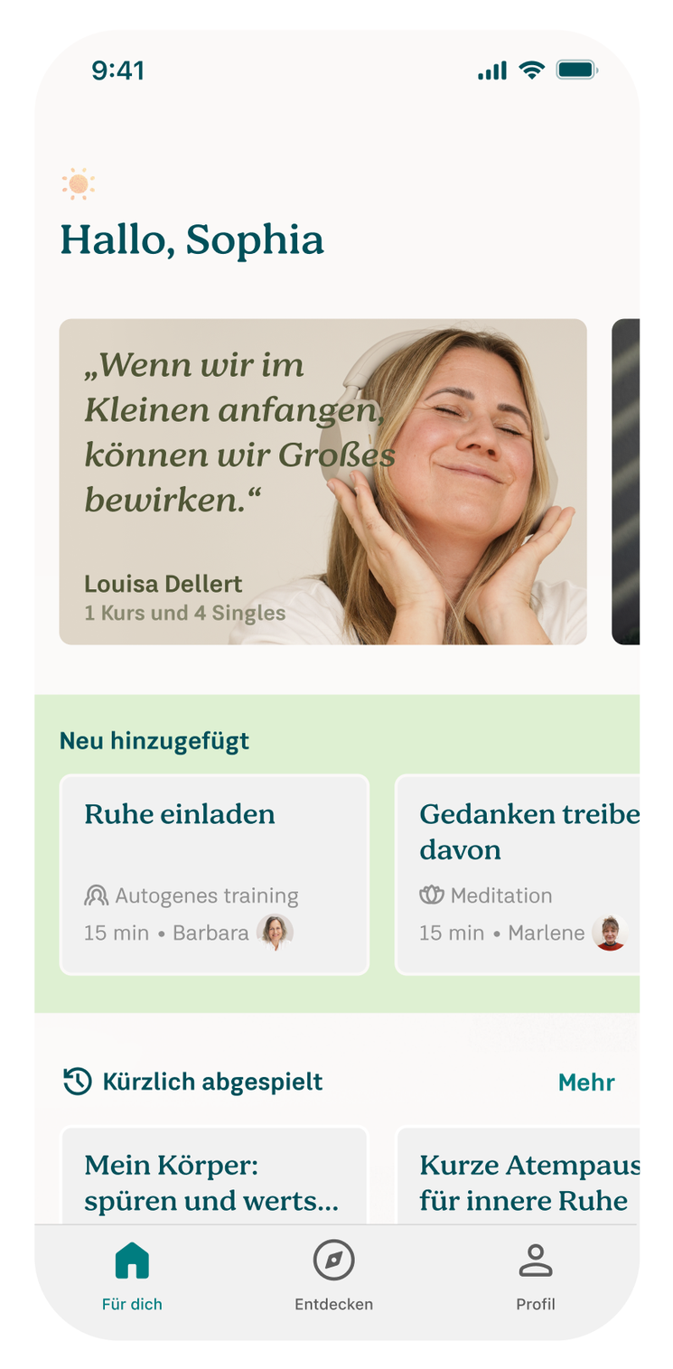 Louisa Dellert, zu finden in der 7Mind app!