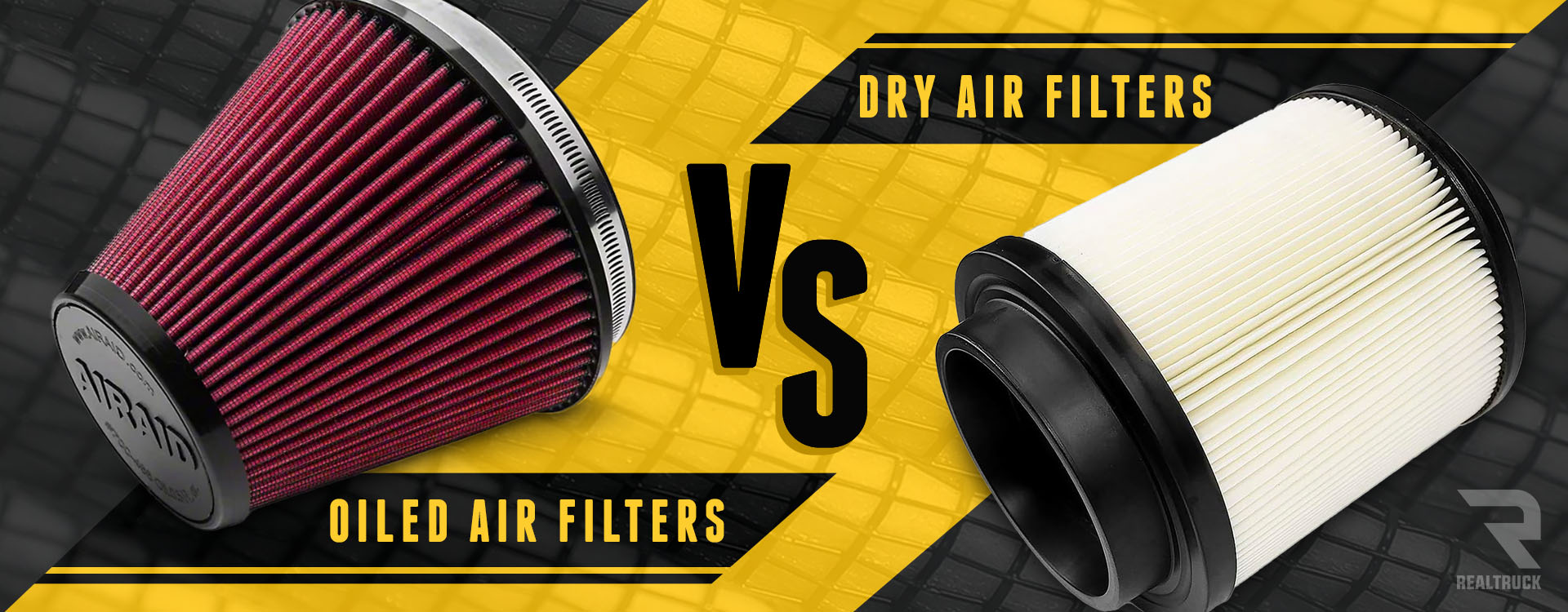 Car air filter cleaning dry vs oiled filter comparison