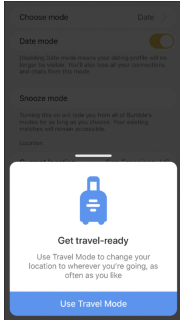 bumble travel ready