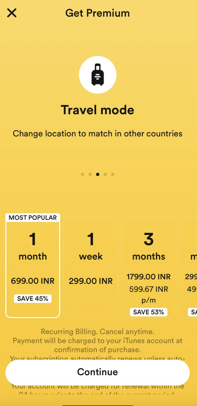 bumble travel.mode