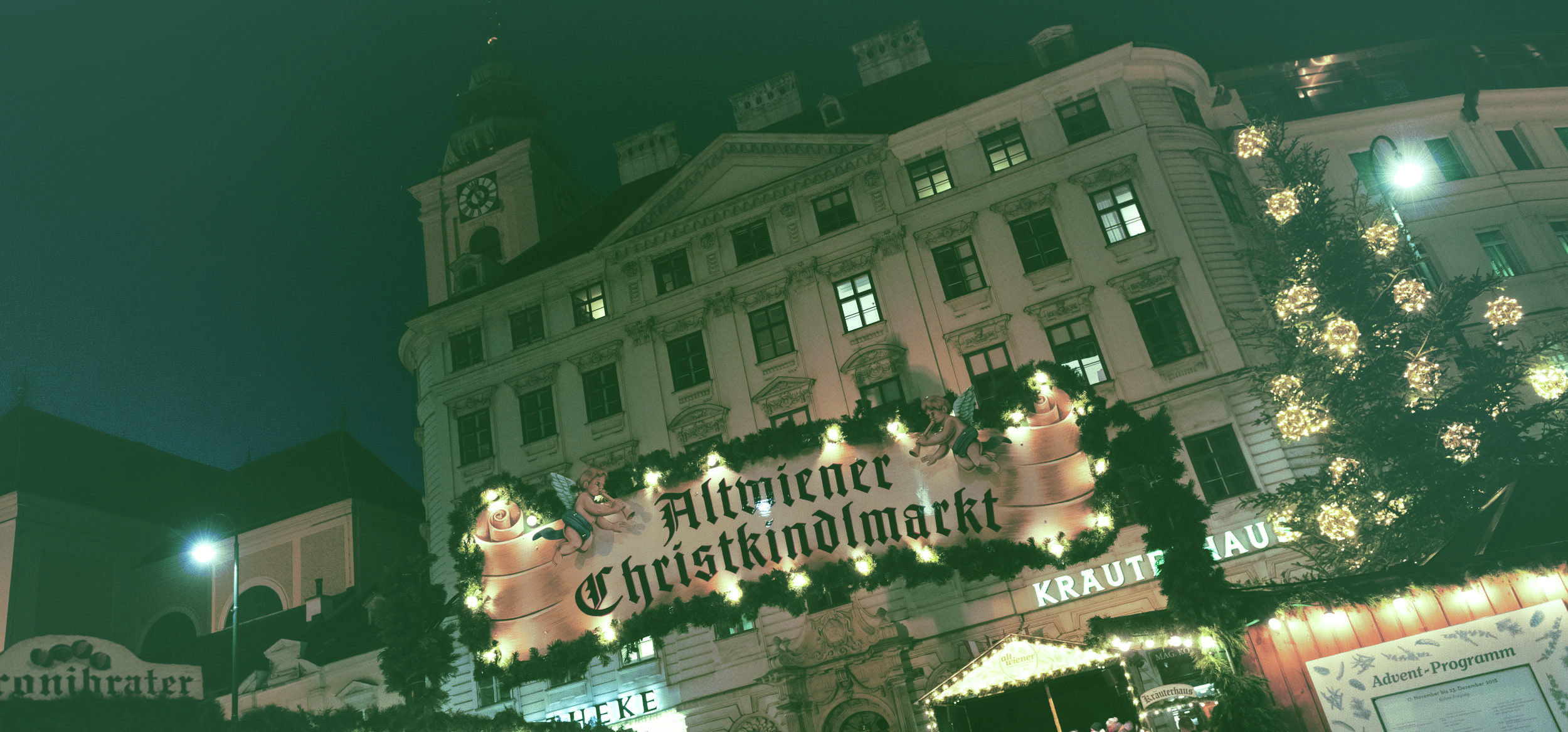The entrance view of the Altwiener Christkindlmarkt