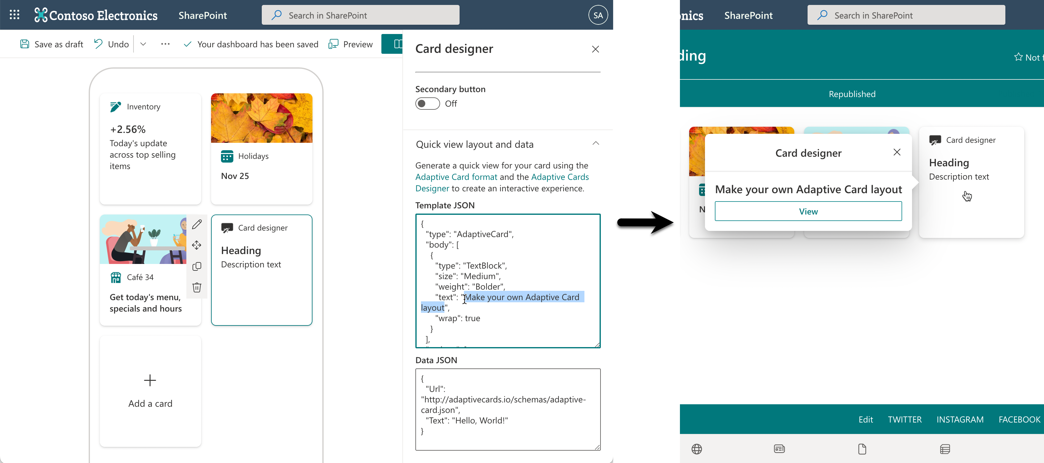 How to add apps to Viva Connections dashboard adenin
