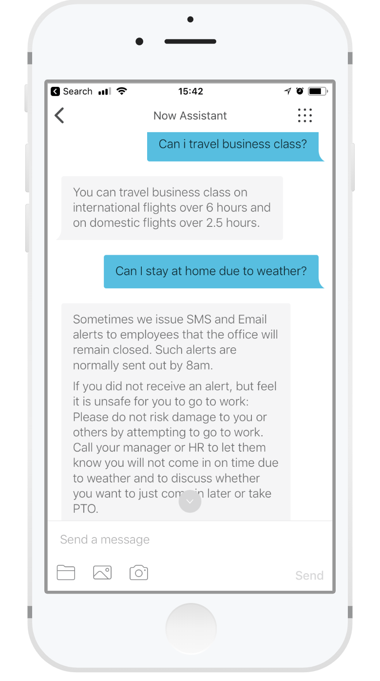 Wherever you can use Cisco Webex you also have convenient access to your Digital Assistant with the Cisco Webex chatbot. The Digital Assistant app for Cisco Webex works on any device, including the desktop app, web interface and mobile devices.