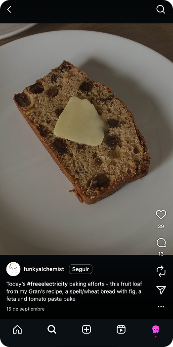 Instagram post about Free Electricity