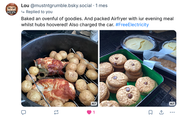 Instagram post about Free Electricity