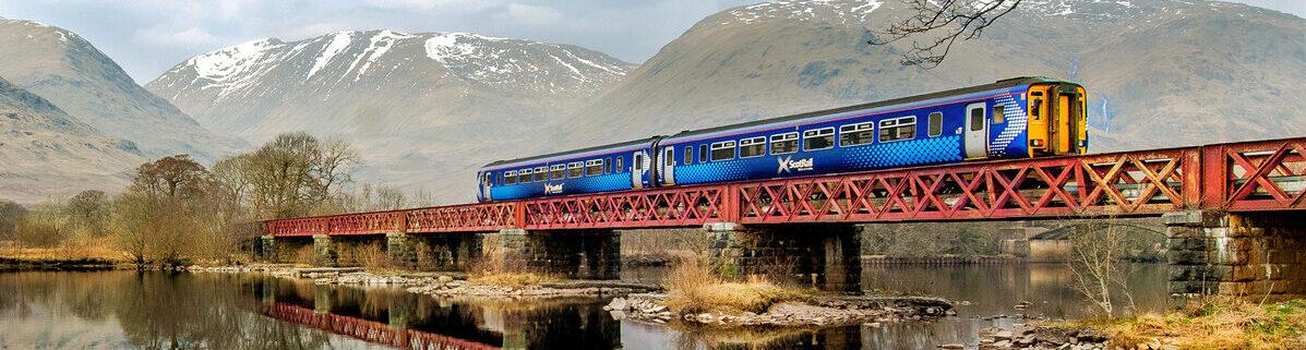 A train crossing a bridge