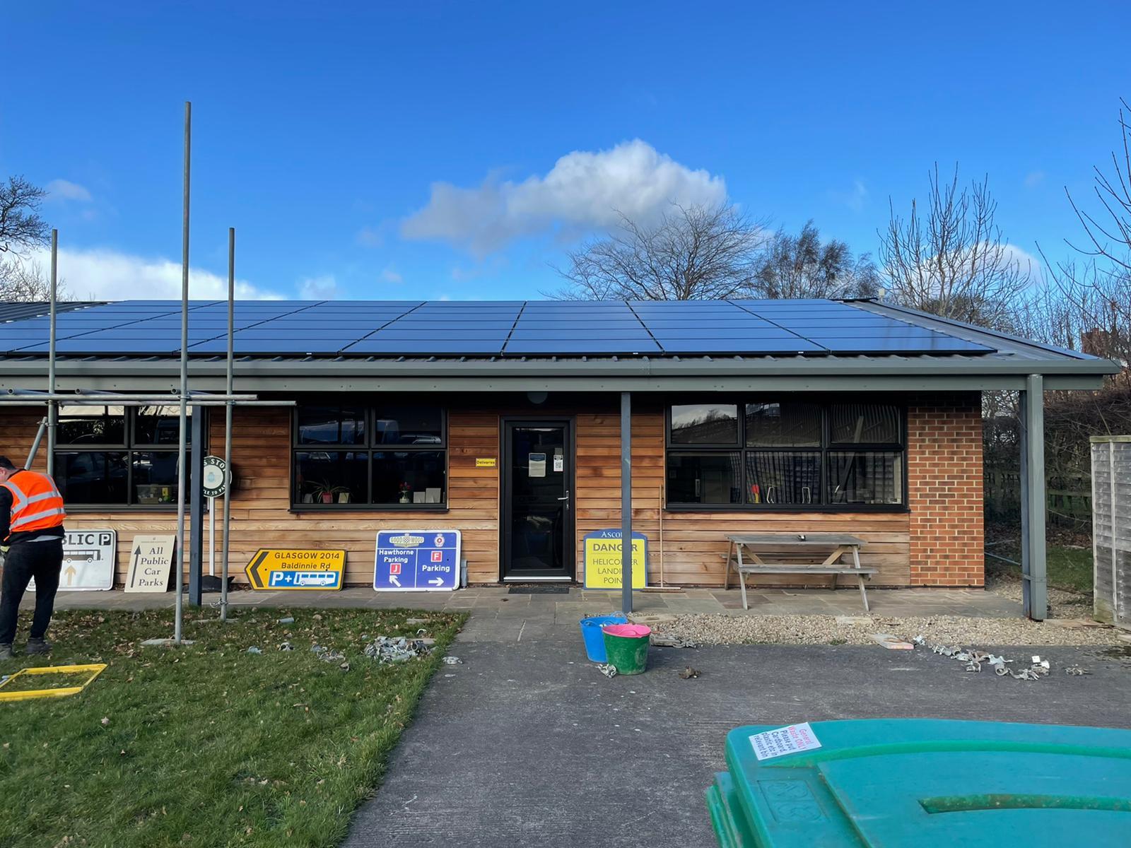 Installing PV Solar panels.
