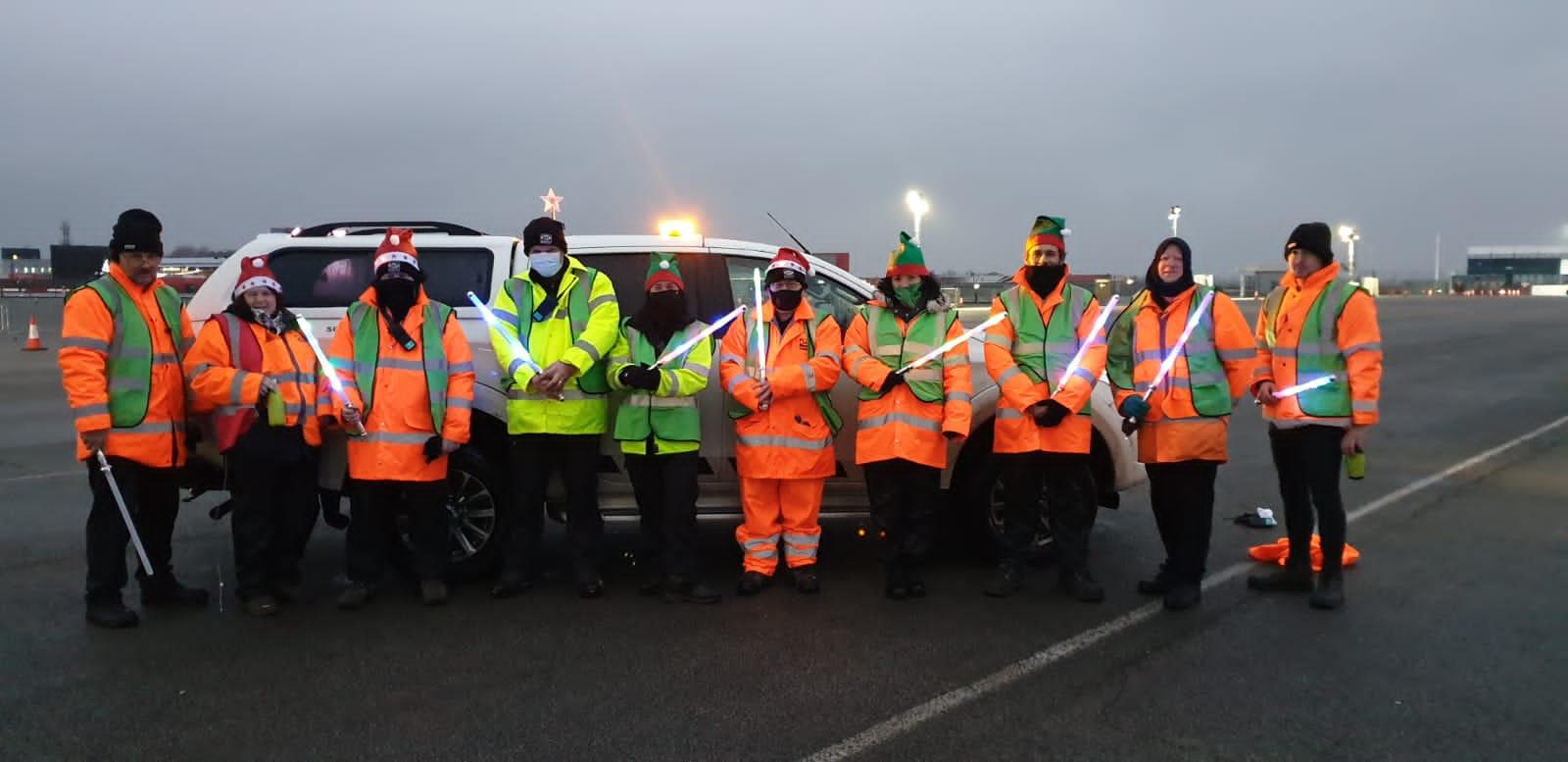 A group of SEP marshals pose for a photo.