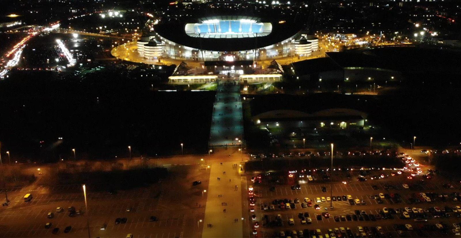 An aerial photograph of Etihad stadium