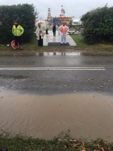A flooded road at Goodwood