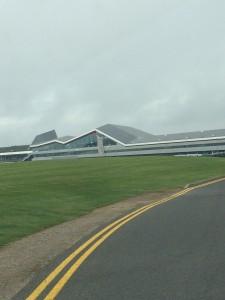 The stands at Silverstone viewed from the circuit