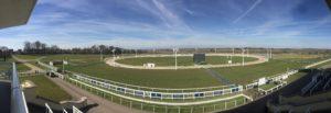 A panorama of a racecourse