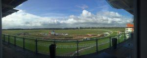 A panorama of a racecourse