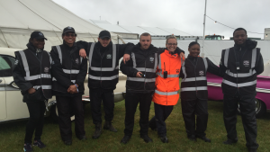 A group of marshals pose for a photo