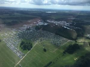 An aerial photo of car parking facilities