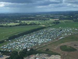 An aerial photo of car parking facilities