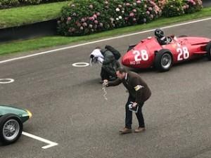 Vintage vehicles on the starting grid at Goodwood