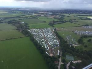 An aerial photo of car parking facilities