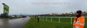A marshal at Aintree Racecourse