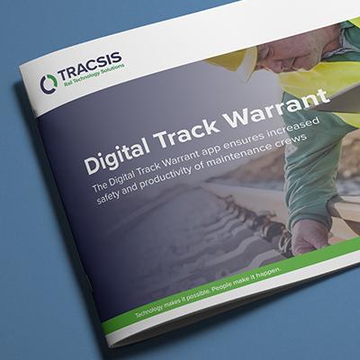 Tracsis Digital Track Warrant brochure cover