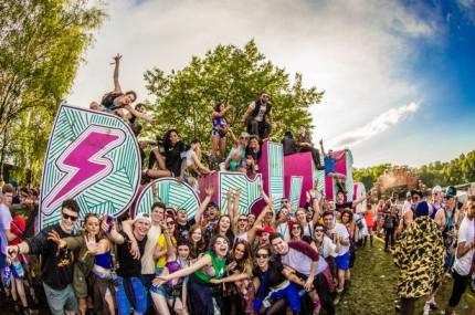 A crowd of revellers at Parklife Festival, Brighton