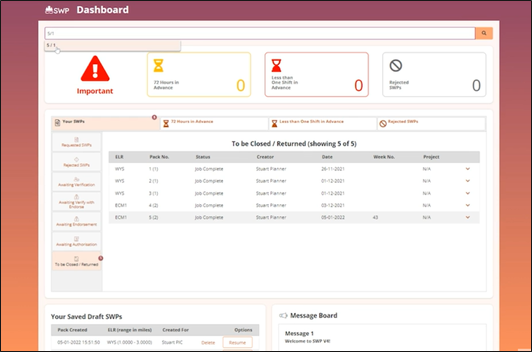 A screenshot of the new dashboard