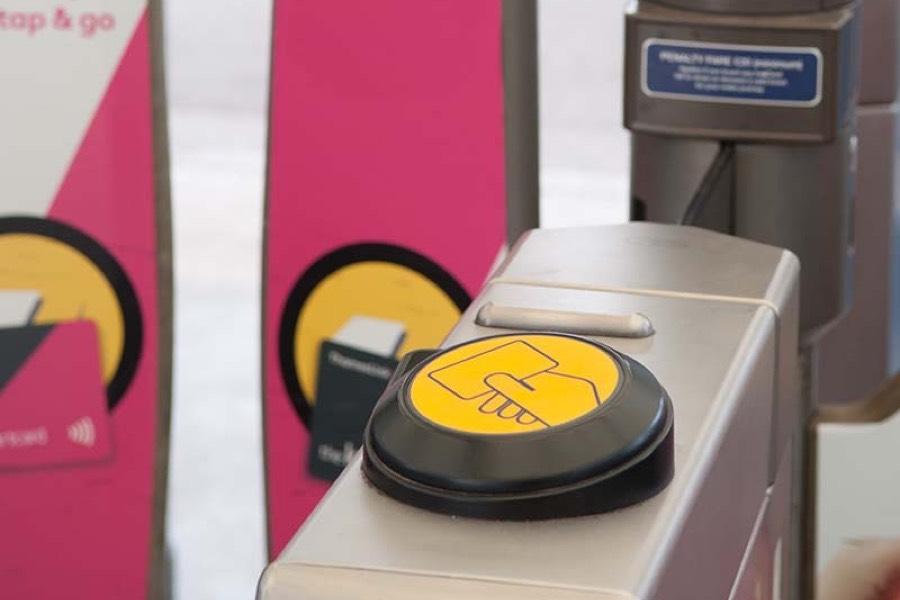 Railway station ticketless turnstile