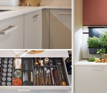 Detailansicht von nachhaltigen Küchenfronten