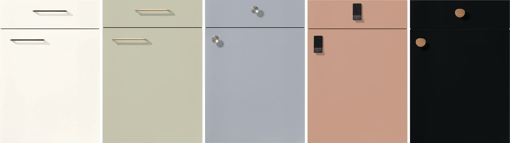 Sie geben den Ton an. Wählen Sie aus einer Vielzahl von Fronten für Ihre neue nobliia Küche. Auswahl an Küchenfronten von nobilia