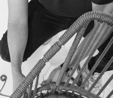 Gartenstuhl geflochten