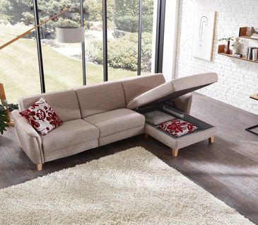 Ecksofa für Familien mit Bettkasten