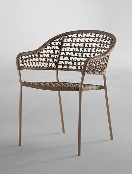 Moderner Gartenstuhl in Beige