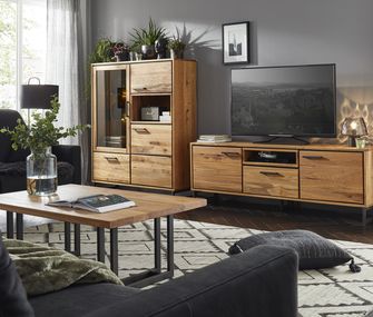 Wunderschönes TV-Lowboard und Highboard aus massiver Zerreiche