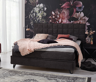 Dunkelgraues Boxspringbett Belina von Global Family