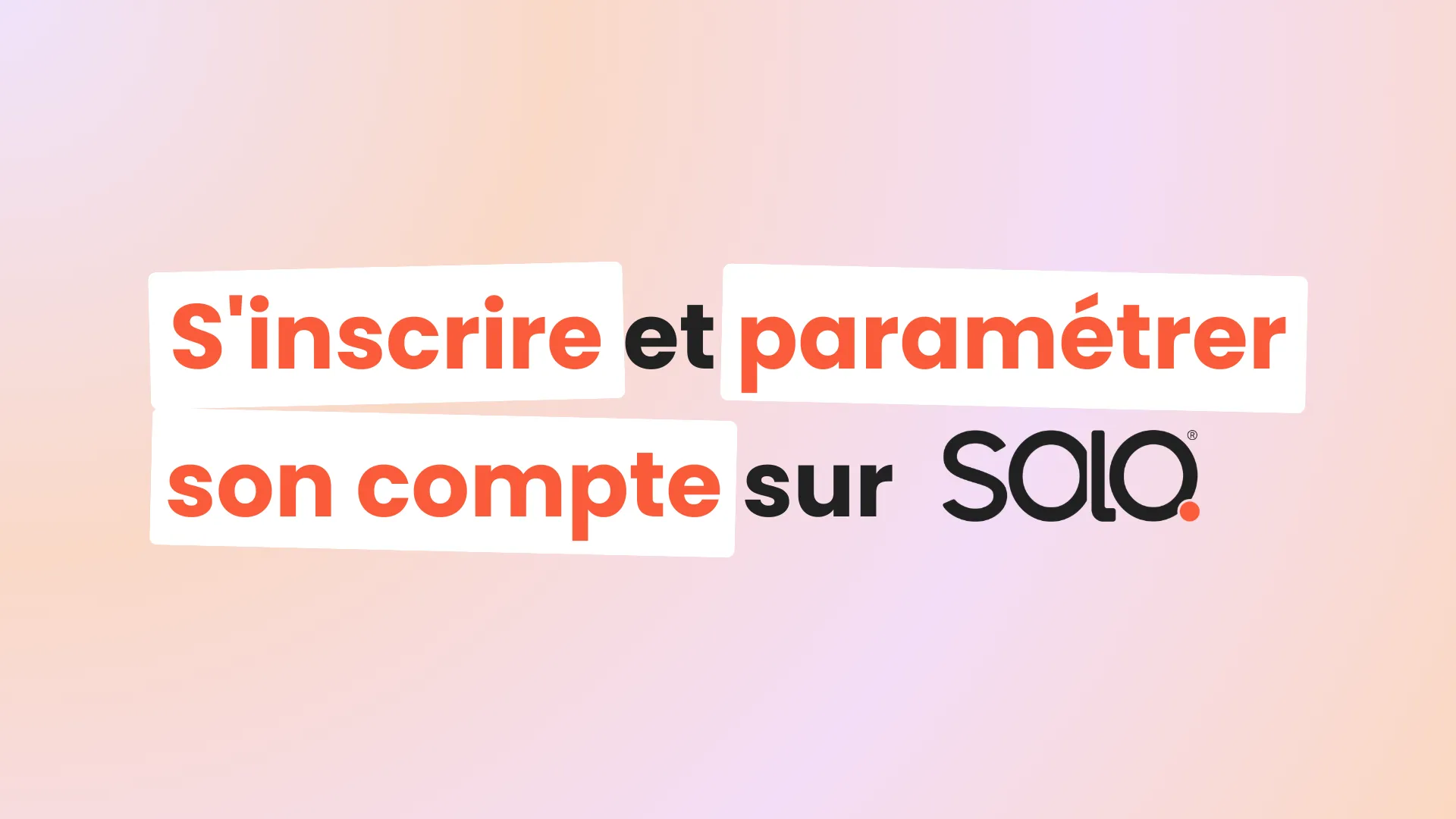 paramétrer son compte
