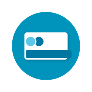 graphic icon of bank card