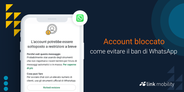 Sospensione account whatsapp api