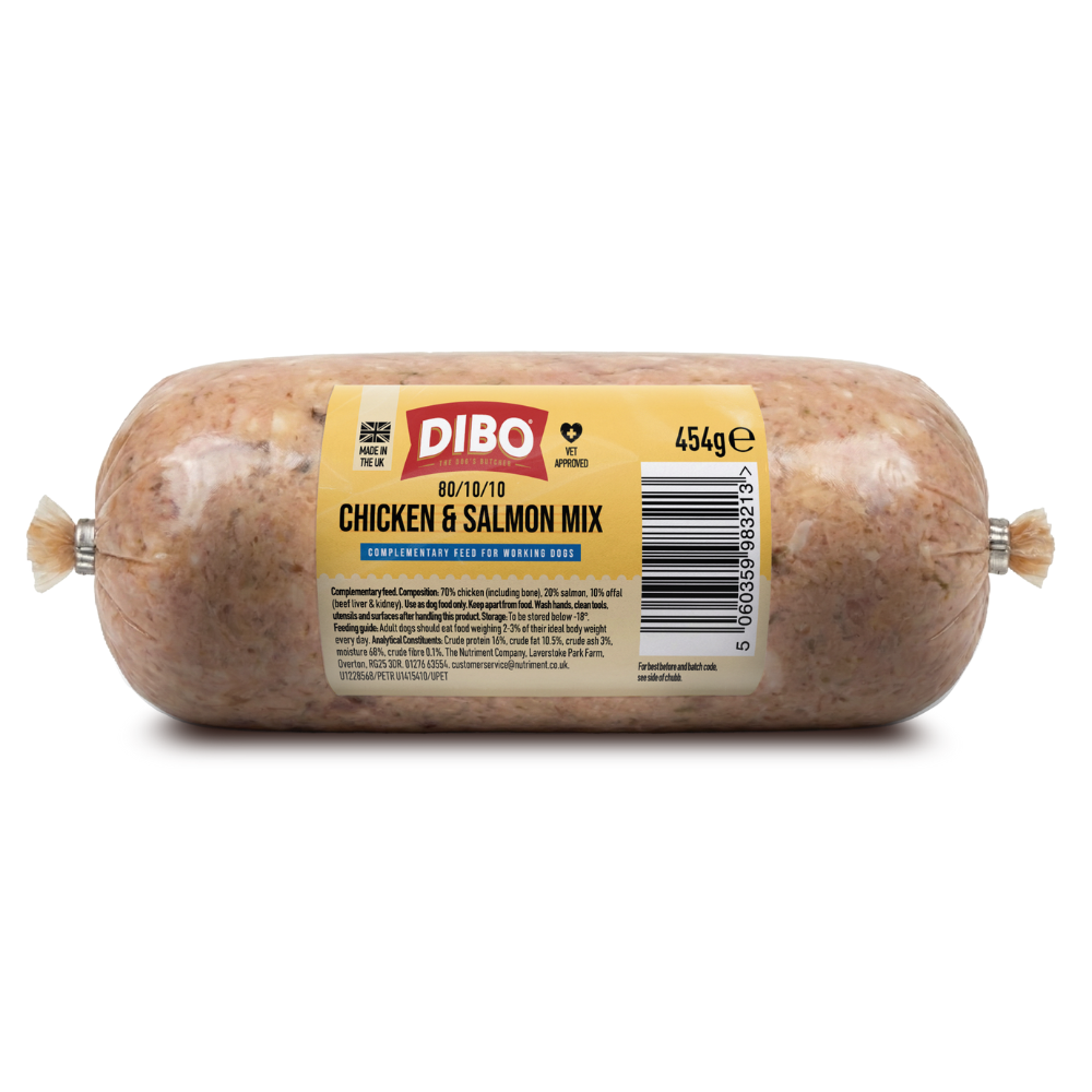 Jollyes Brand Jollyes Brand Dibo Mix Chubb Raw Chicken Salmon Adult Dry Dog Food pet food packaging