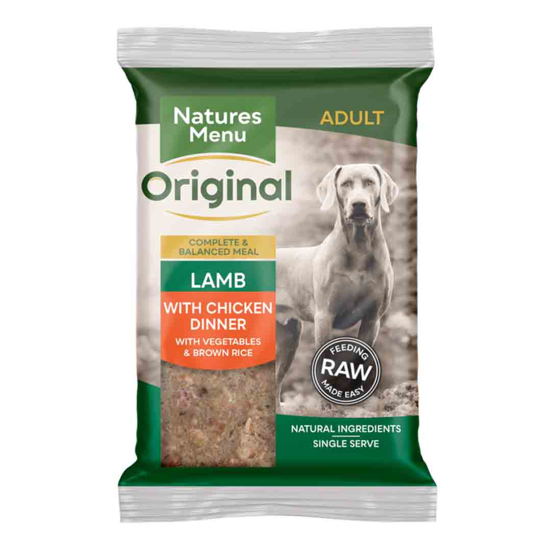 Natures menu Natures Menu Brick Raw Chicken Lamb Adult Dry Dog Food pet food packaging