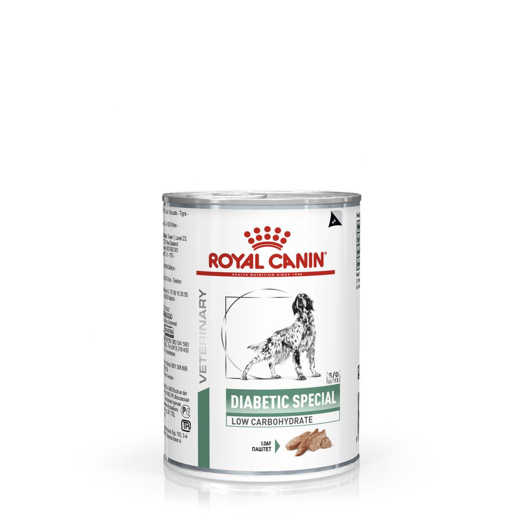 Royal Canin Royal Canin Diabetic Low Carbohydrate Adult Wet Dog Food pet food packaging