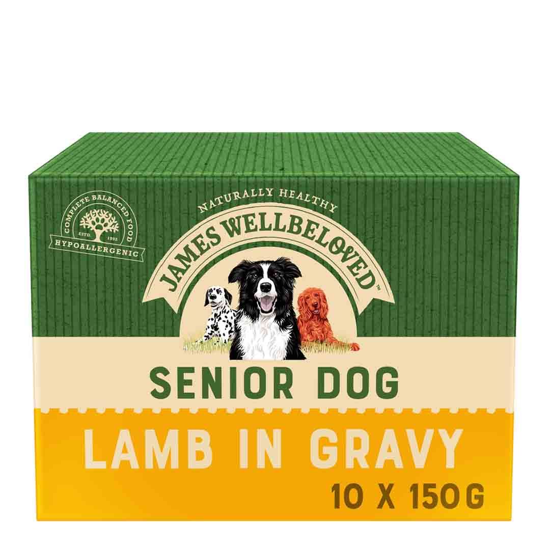James Wellbeloved Senior Dog Lamb With Rice & Veg 10x150g Pouches Wet